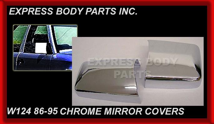 1986-1995 benz e-class w124 w201 300e 190e chrome mirror covers pair new side 