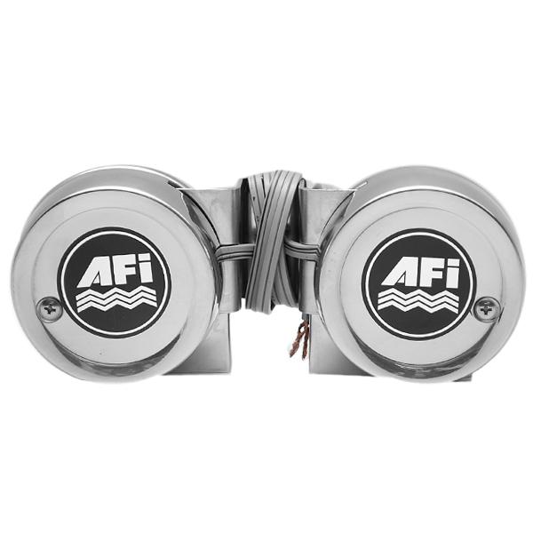 Afi 10001 stainless steel 12v prewired dual tone boat mini compact twin horn