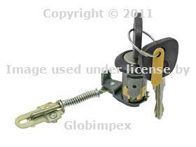 Bmw e28 528 535i m5 door lock cylinder with key left genuine + 1 year warranty