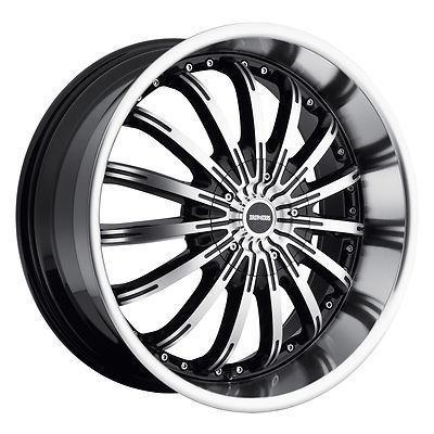 18" x 8" dropstars machined black rims w/ 225-40-18 tires 640mb wheels ls460 a6