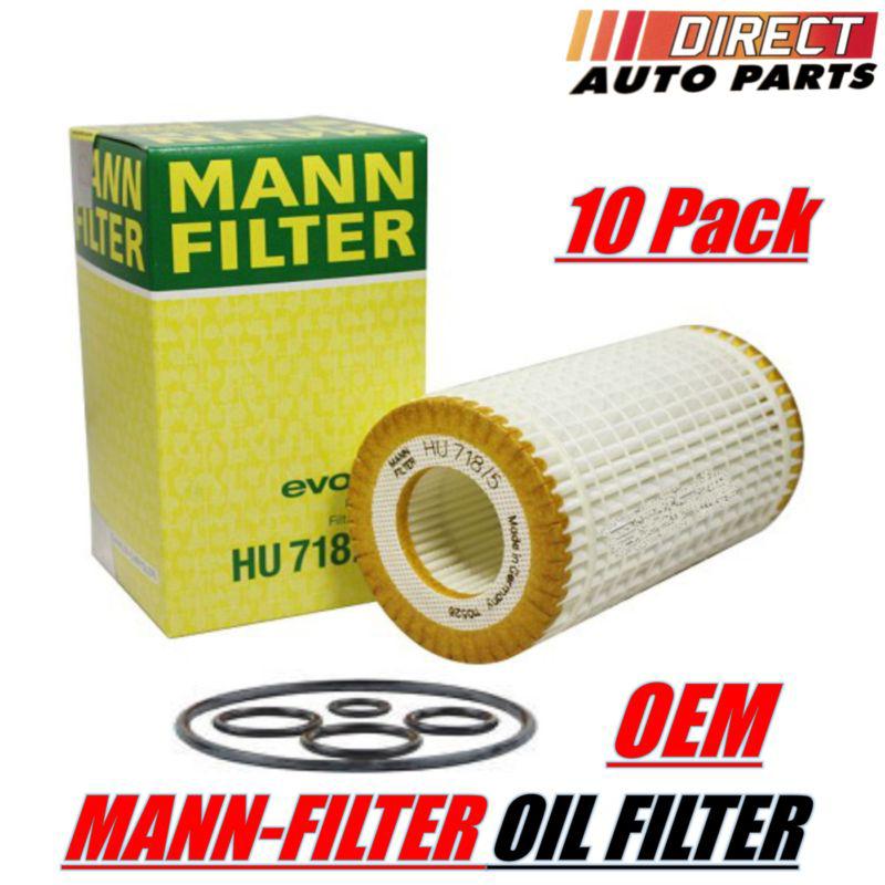 10 oem mercedes-benz engine fleece oil filter mann-filter hu718/5x oe#0001802609