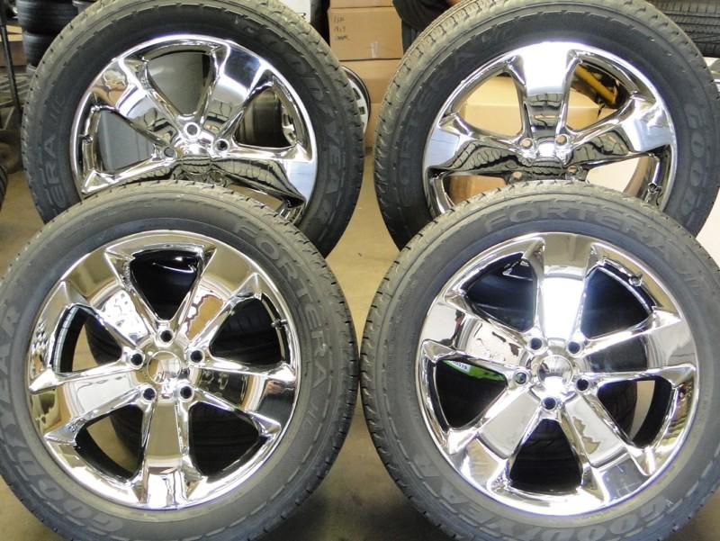 2013 20'' dodge durango new chrome wheels rims oem brand new goodyear tires 