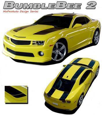 2010 camaro bumble bee 2 transformers style racing stripes decals graphics 450