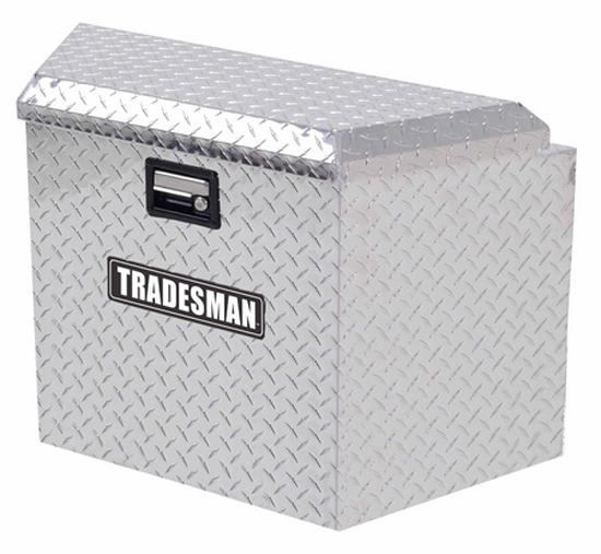 Tradesman aluminium 16" trailer tongue tool box diamond plate