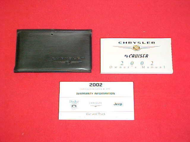 2002 chrysler pt cruiser original owners manual service guide kit 02 w/ case