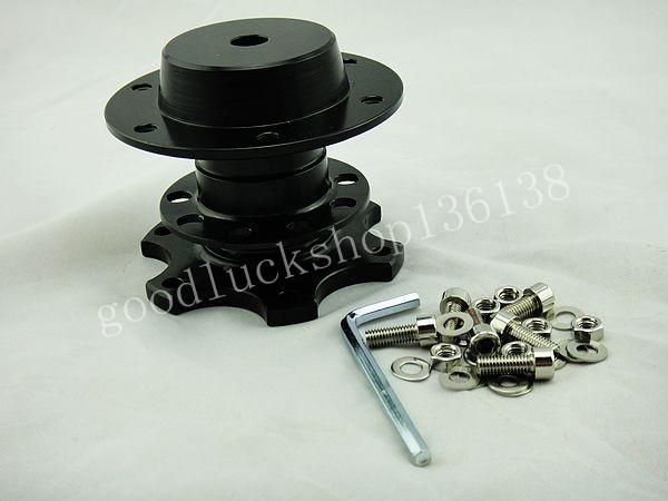 For steering wheel snap off quick release hub adapter boss kit black a21