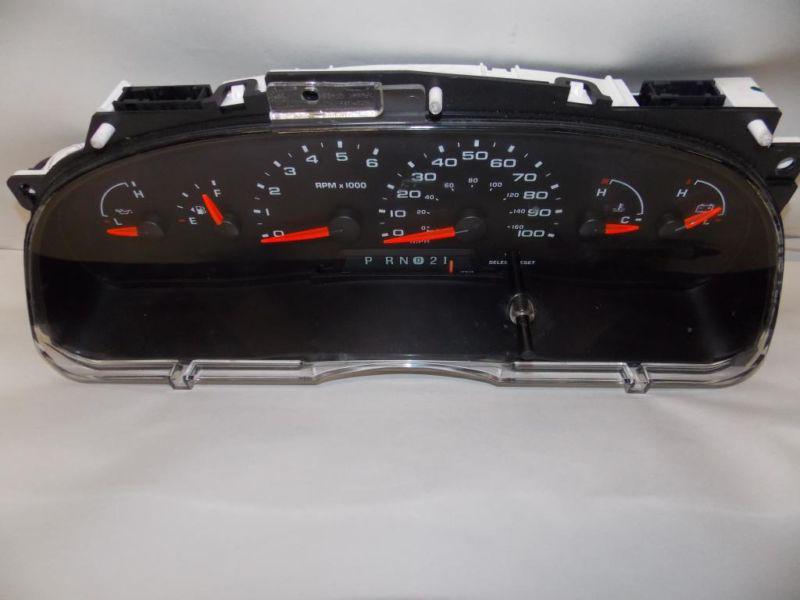 04-04 ford econoline e150 van 154k instrument cluster speedometer 2004 #7053