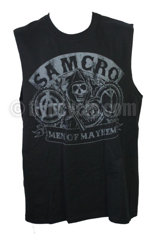 Sons of anarchy samcro soa no rules no master 2-sided muscle tee t-shirt