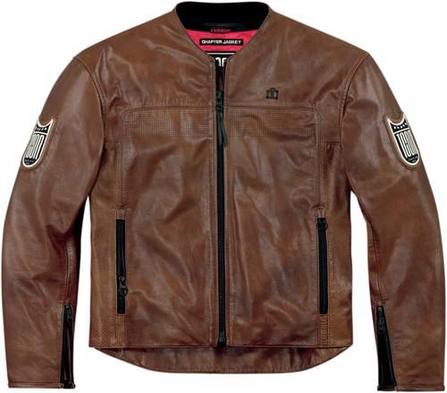 Icon one thousand chapter leather jacket cutter brown 3xl xxxl new