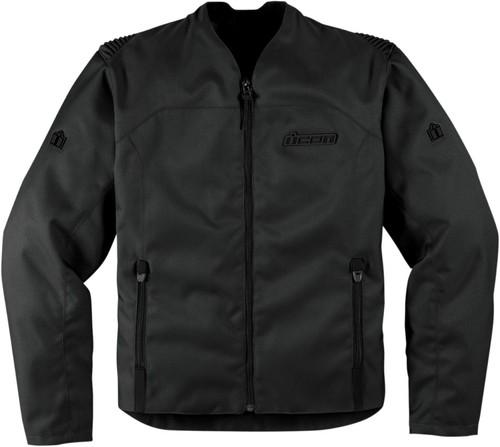 Icon device textile jacket stealth black x-large xl new