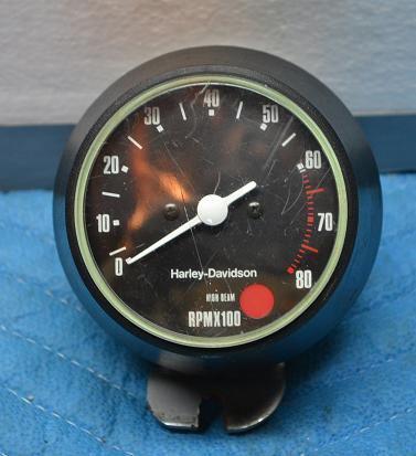 T0009 oem vintage tachometer mechanical drive harley sportster fxe fxwg 