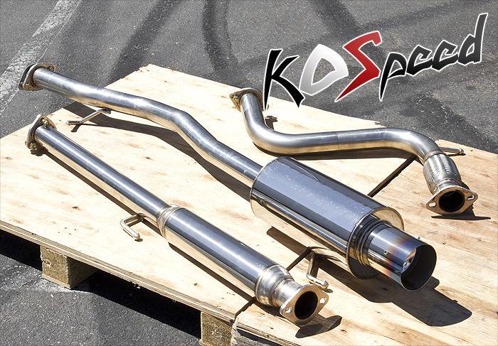 94-97 honda accord f22 l4 stainless steel catback exhaust system 4.5" burnt tip