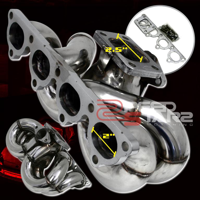 D15/d16 d-series t3 t3t4 turbo stainless ram horn manifold 38mm wastegate flange