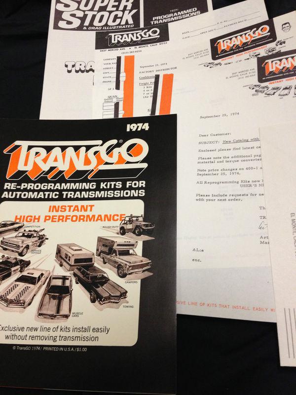 Transgo transmission trans 1974 catalog
