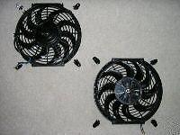 (2) 10" electric fans pro series radiator street rod
