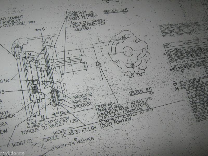 Sell HARLEY DAVIDSON Sportster Engine & Transmission COMBO Blueprints