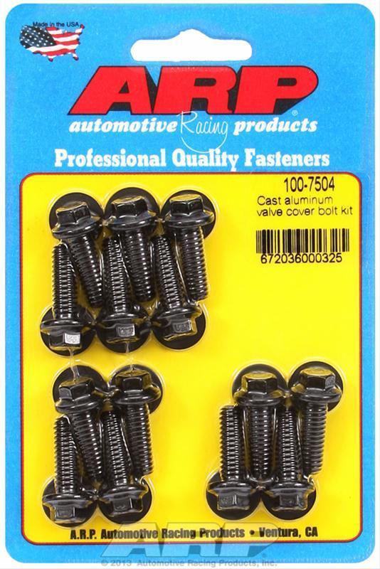 Arp valve cover bolts chromoly black oxide hex 1/4"-20 dia cast aluminum