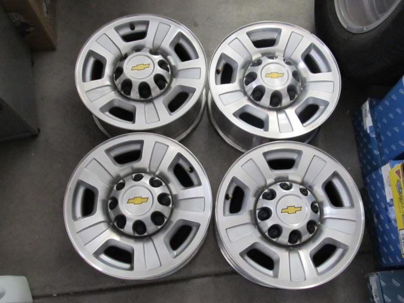 2007-12 chevrolet siverado gmc sierra 17 x 7.5, 8 lug alloy oem wheels w/caps 