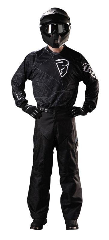 Thor static black kit pant & jersey combo dirtbike atv 2013 racing gear