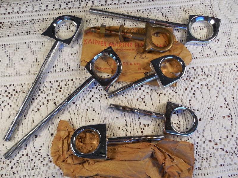 Seven vintage n.o.s. bow eyes by kainer for chris craft & other classic boats