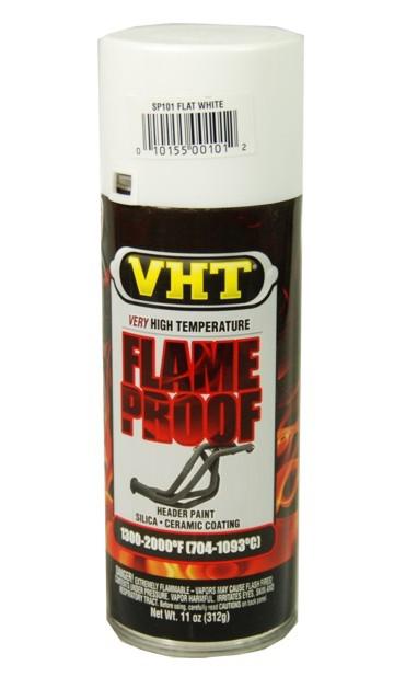 Vht sp101 flat white flameproof hi-heat paint coating