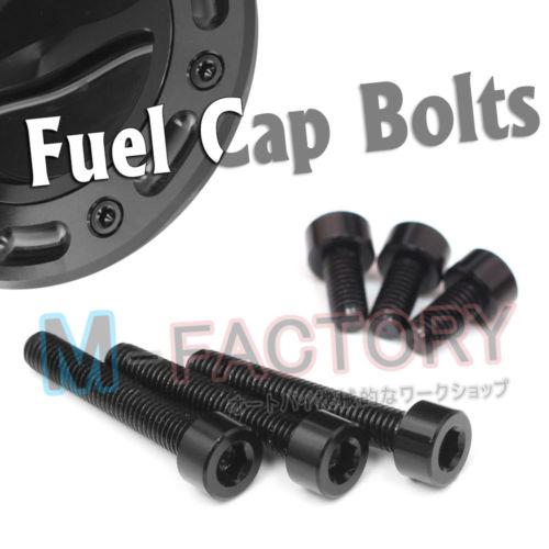 Black triumph cnc fuel cap bolts screws sprint 1050 gt street triple mfactory