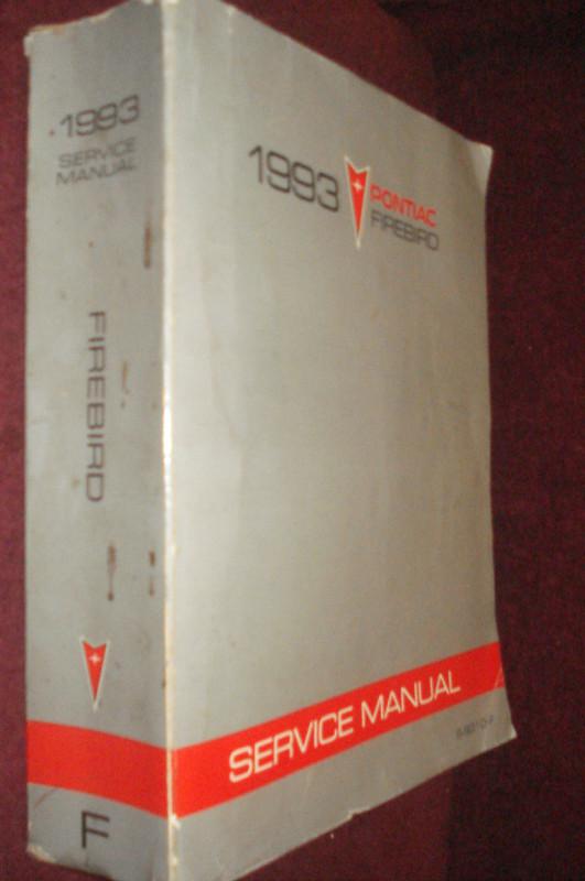 1993 pontiac firebird shop manual / shop book / maintenance manual / nice orig