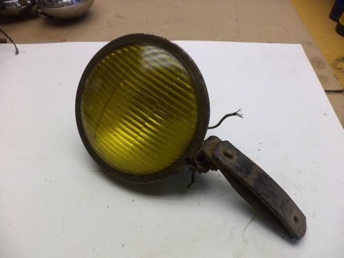 1920s vintage yellow yankee fog light w/bracket hot rod rat rod chevy ford dodge