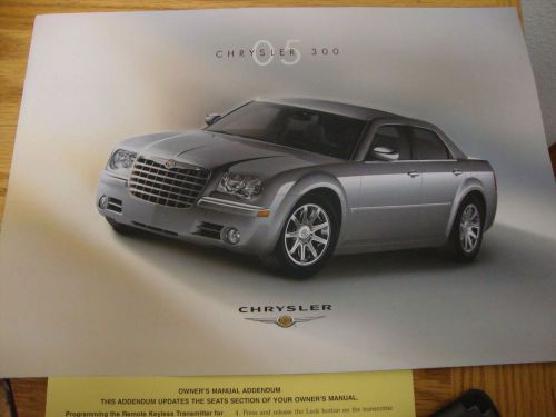 2005 chrysler 300 owners manual * free shipping and a mint brochure