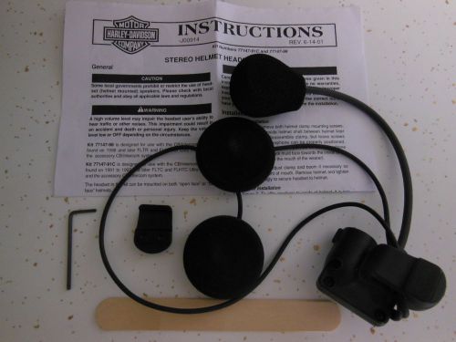 Harley davidson stereo helmet headset kit #77147-91c used