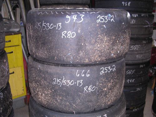 253-2 usdrrt hoosier used dot road race tires/slicks 215/530-13 r80