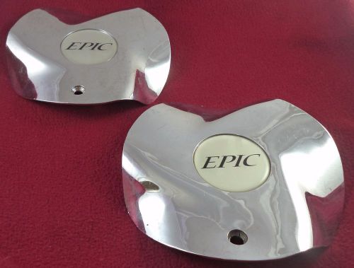 Epic wheels chrome custom wheel center caps set of 2 # 10627