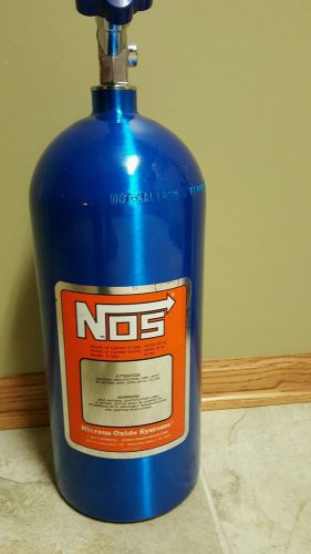 Used nos 14745 nitrous bottle 10 lb. blue w/ high flow valve