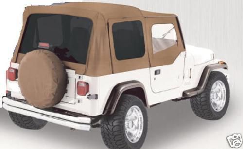 1988-95 soft top jeep -yj wrangler for half doors spice replacement top