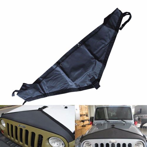 2007-2015 jeep wrangler black front hood cover t style