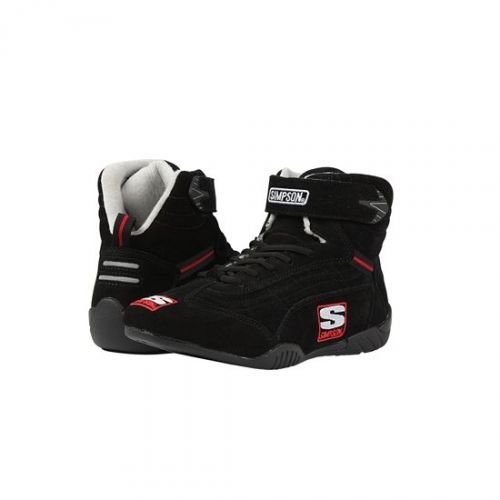 Simpson sfi-5 adrenaline suede/nomex lined racing shoes black size 7.5