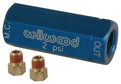 Wilwood 260-3278 residual brake pressure valve 2lb w/fittings