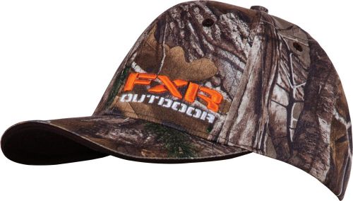 Fxr outdoor mens flexfit hat realtree/camo/orange