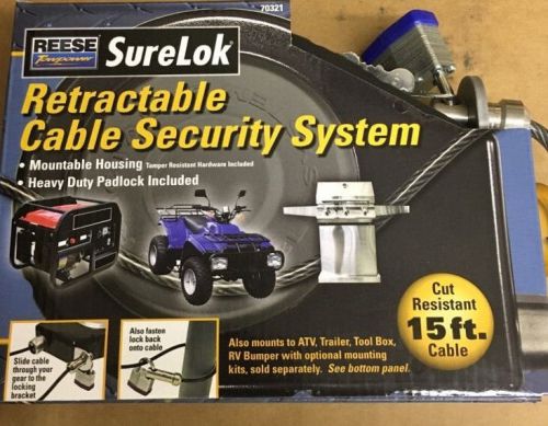 Reese surelok retractable cable security system - 7032100 - new