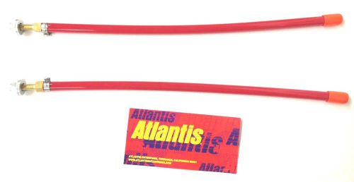 Red / orange snow plow marker set guide sticks blade markers new atlantis