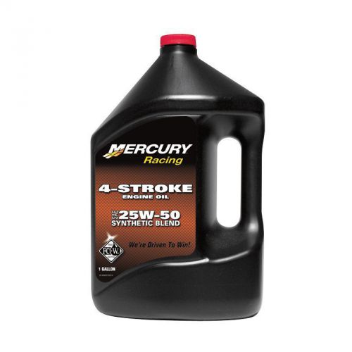Oem mercury racing 4-stroke engine oil sae 25w-50 synthetic blend one gallon