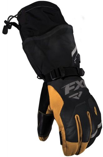 Fxr tactic 2016 leather gauntlet snow glove black/yellow