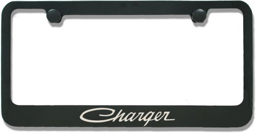 Dodge charger classic 1 pair (clear) powder coated license plate frame