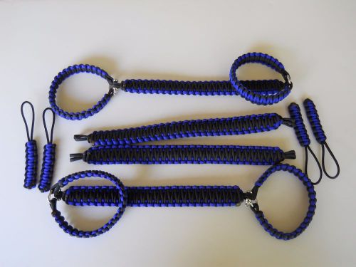 Jeep wangler paracord grab handles electric blue and black