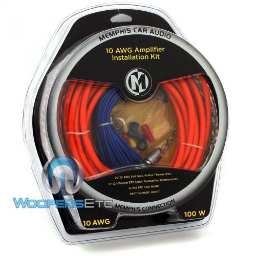 Memphis 10gkit 10-awg gauge amp power ground rca wire amplifier installation kit