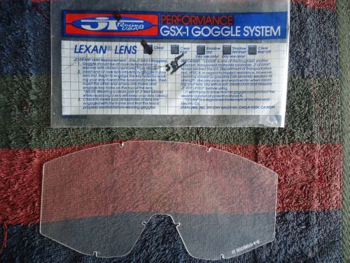 Jt racing gsx-1 lexan clear goggle lens adult new!!