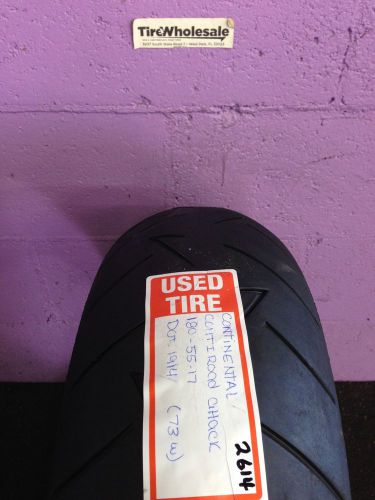 Used continental 180/55zr17 180/55/17 rear motorcycle tire contiroad att  (2614)