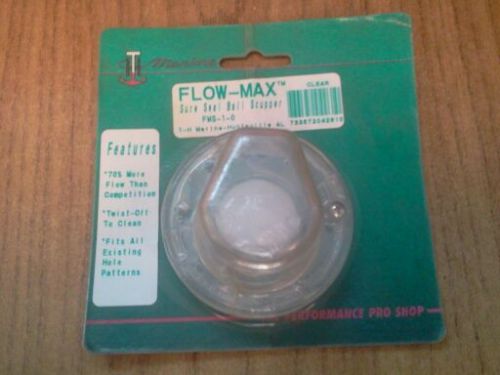 New t-h marine flow-max sure seal ball scupper fms-1-0 clear twist off fits all