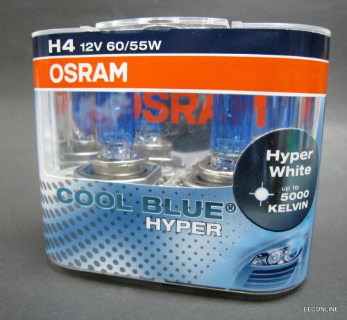 Genuine h4 9003 osram #a9 12v 55w/60w cool blue hyper white 5000k bulb x 2 pcs