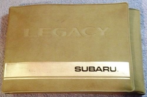 1993 subaru legacy oem owner&#039;s manual w guides &amp; case look!